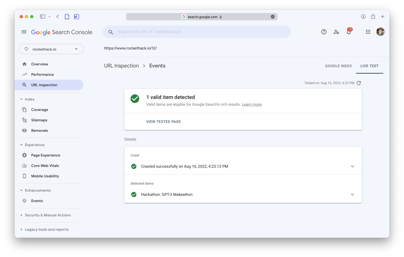 Implementation of Google Event Enhancements for greater reach in Google Search Console