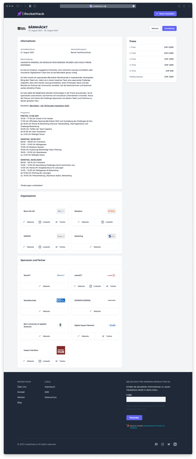 Rockethack.io Hackathon Details